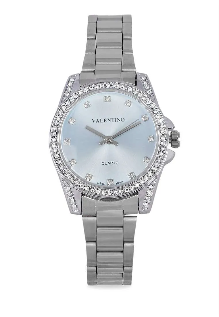 Valentino 20122291-BLUE DIAL Silver Stainless Steel Watch for Women Affordable casual watches Sporty casual watches Affordable luxury casual watches