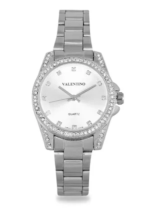 Valentino 20122291-SILVER DIAL Silver Stainless Steel Watch for Women Affordable casual watches Sporty casual watches Affordable luxury casual watches