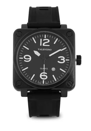 Valentino 20122292-BLK STP-BLK DL Rubber Strap for Men Affordable casual watches Sporty casual watches Affordable luxury casual watches