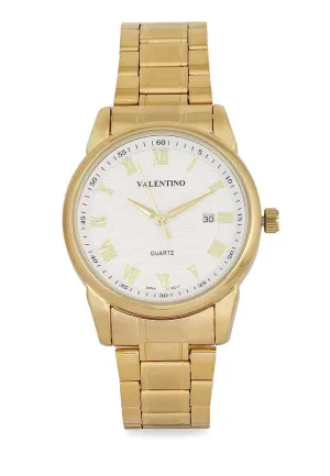 Valentino 20122297-WHITE DIAL Gold Strap Watch for Men Affordable casual watches Sporty casual watches Affordable luxury casual watches