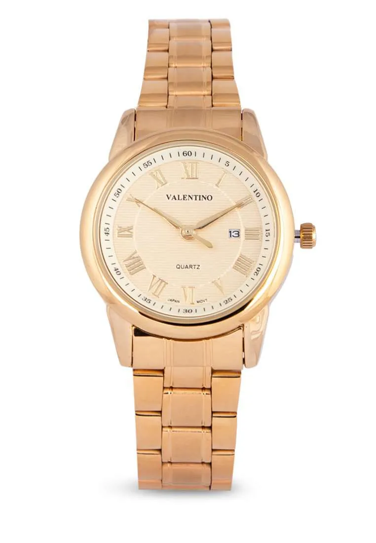 Valentino 20122298-GOLD DIAL Gold Strap Watch for Men Affordable casual watches Sporty casual watches Affordable luxury casual watches