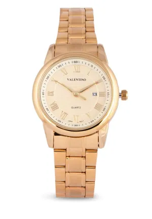 Valentino 20122298-GOLD DIAL Gold Strap Watch for Men Affordable casual watches Sporty casual watches Affordable luxury casual watches