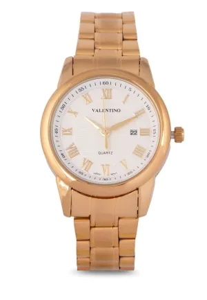 Valentino 20122298-WHITE DIAL Gold Strap Watch for Men Affordable casual watches Sporty casual watches Affordable luxury casual watches