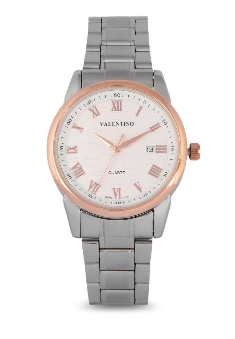 Valentino 20122299-RG RING-WHT DIAL Silver Strap for Men Affordable casual watches Sporty casual watches Affordable luxury casual watches