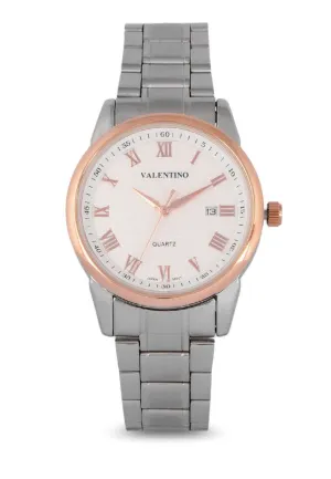 Valentino 20122299-RG RING-WHT DIAL Silver Strap for Men Affordable casual watches Sporty casual watches Affordable luxury casual watches