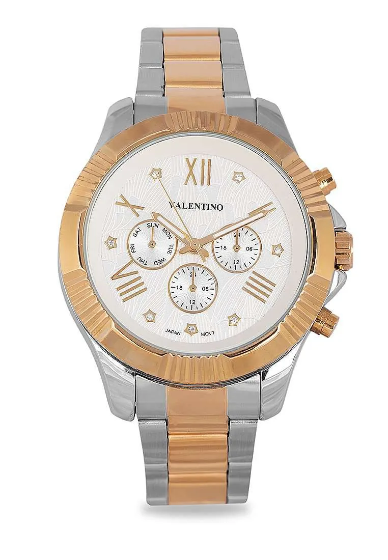 Valentino 20122301-TT-WHT DL Stainless Steel Watch for Women Affordable casual watches Sporty casual watches Affordable luxury casual watches
