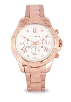 Valentino 20122302-ROSE-WHT DL Stainless Steel Watch for Women Affordable casual watches Sporty casual watches Affordable luxury casual watches