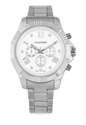 Valentino 20122303-WHITE DIAL Stainless Steel Watch for Women Affordable casual watches Sporty casual watches Affordable luxury casual watches