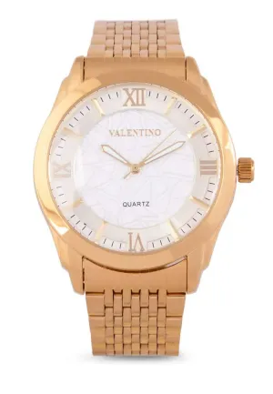 Valentino 20122319-BLK WHT DIAL Gold Watch for Women Affordable casual watches Sporty casual watches Affordable luxury casual watches