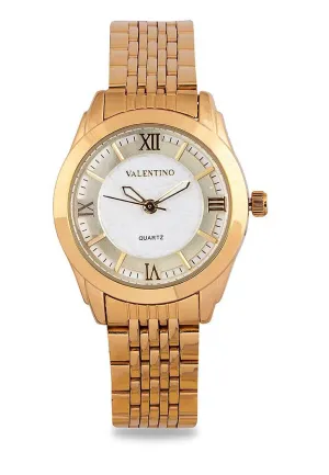 Valentino 20122320-GOLD WHT DIAL Gold Watch for Women Affordable casual watches Sporty casual watches Affordable luxury casual watches