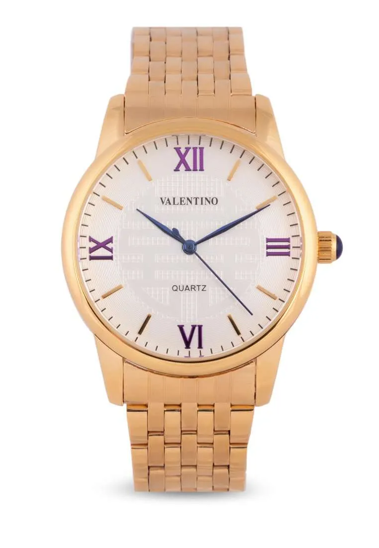 Valentino 20122321-WHITE DIAL Gold Stainless Steel Watch for Women Affordable casual watches Sporty casual watches Affordable luxury casual watches