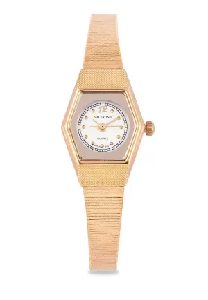 Valentino 20122334-SILVER DIAL Gold Strap Watch for Women Affordable casual watches Sporty casual watches Affordable luxury casual watches