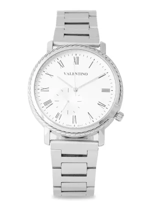 Valentino 20122348-WHITE DIAL Stainless Steel Strap  Analog Watch for Women Affordable casual watches Sporty casual watches Affordable luxury casual watches