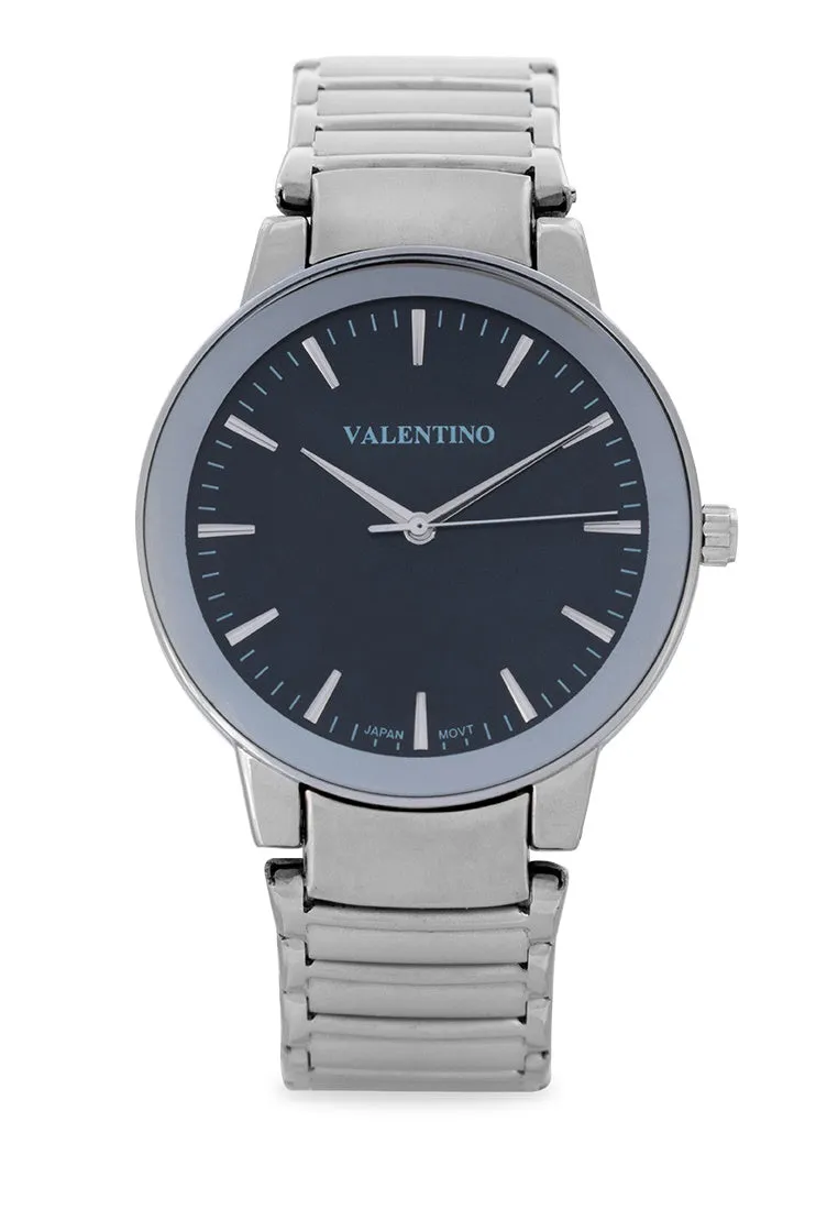Valentino 20122356-BLUE DIAL Stainless Steel Strap Analog Watch for Men Affordable casual watches Sporty casual watches Affordable luxury casual watches