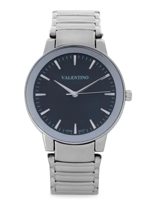 Valentino 20122356-BLUE DIAL Stainless Steel Strap Analog Watch for Men Affordable casual watches Sporty casual watches Affordable luxury casual watches