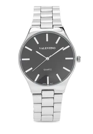 Valentino 20122399-BLACK DIAL Stainless Steel Strap Analog Watch for Women Affordable casual watches Sporty casual watches Affordable luxury casual watches