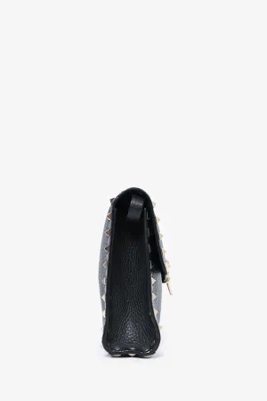 Valentino Black Grained Leather Rockstud Crossbody anti-theft crossbody bags sale