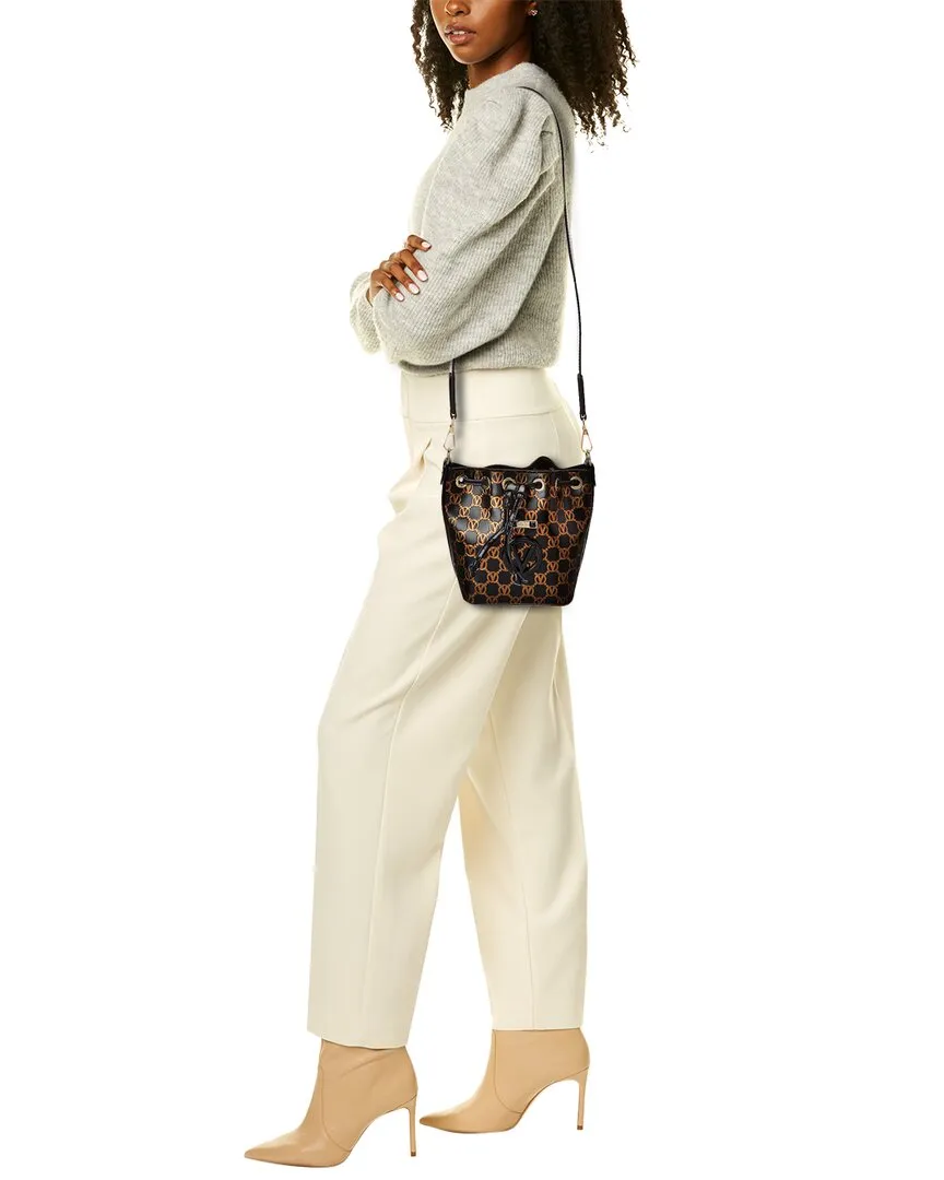 Valentino by Mario Valentino Jules Monogram Leather Bucket Bag