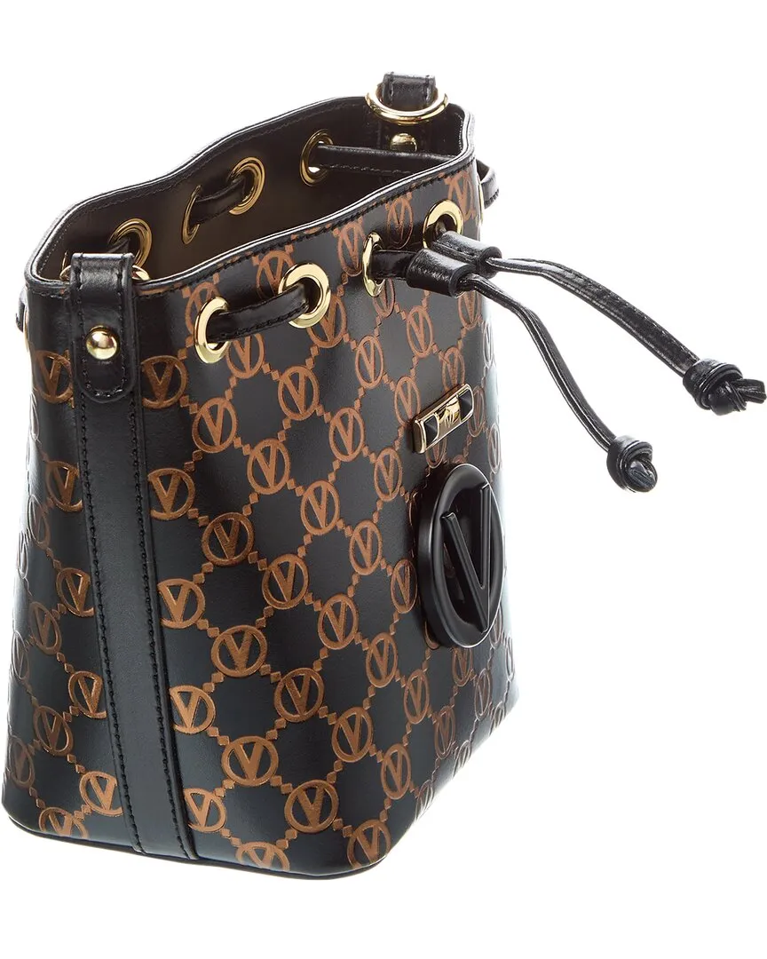 Valentino by Mario Valentino Jules Monogram Leather Bucket Bag