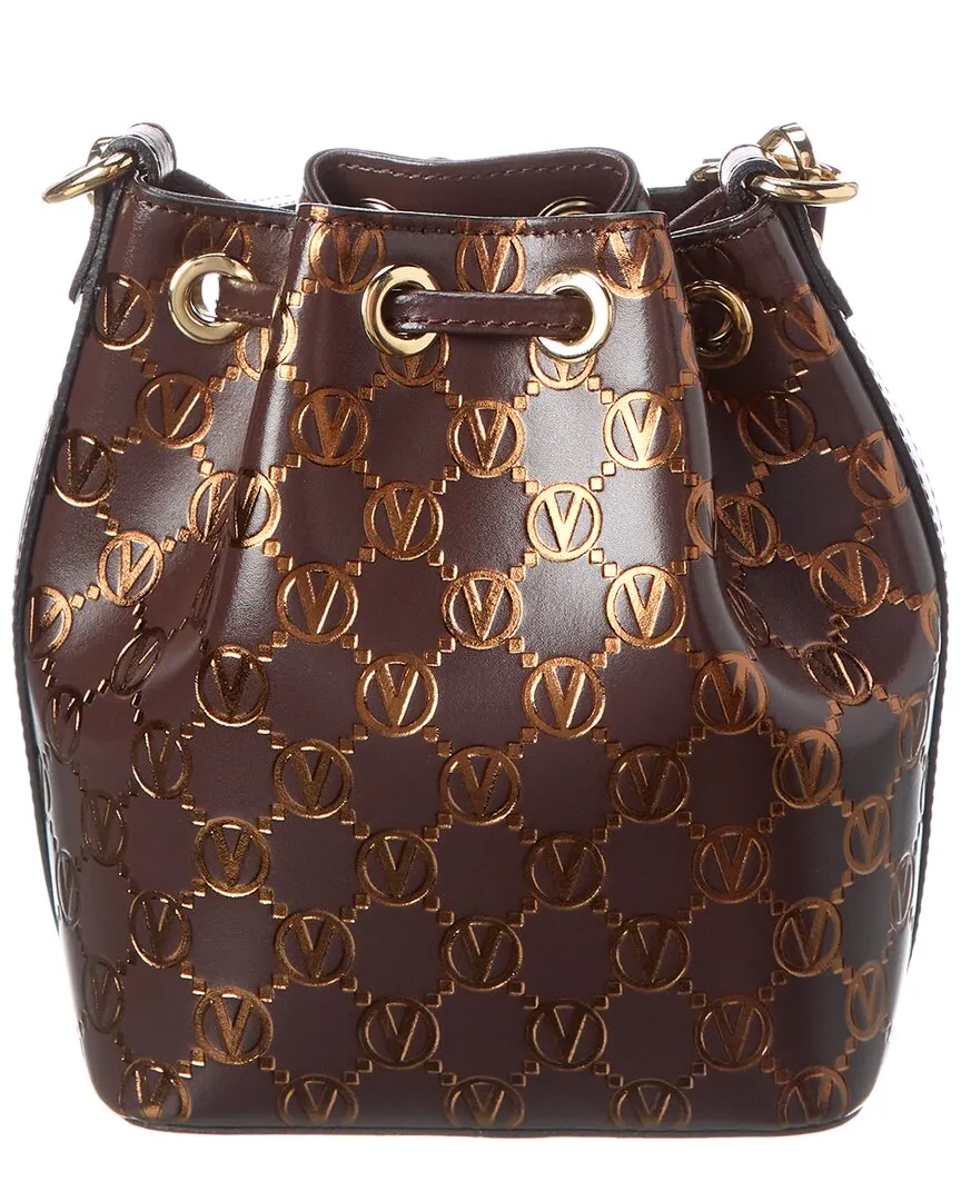 Valentino by Mario Valentino Jules Monogram Leather Bucket Bag