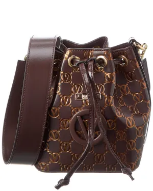 Valentino by Mario Valentino Jules Monogram Leather Bucket Bag stylish bucket bags