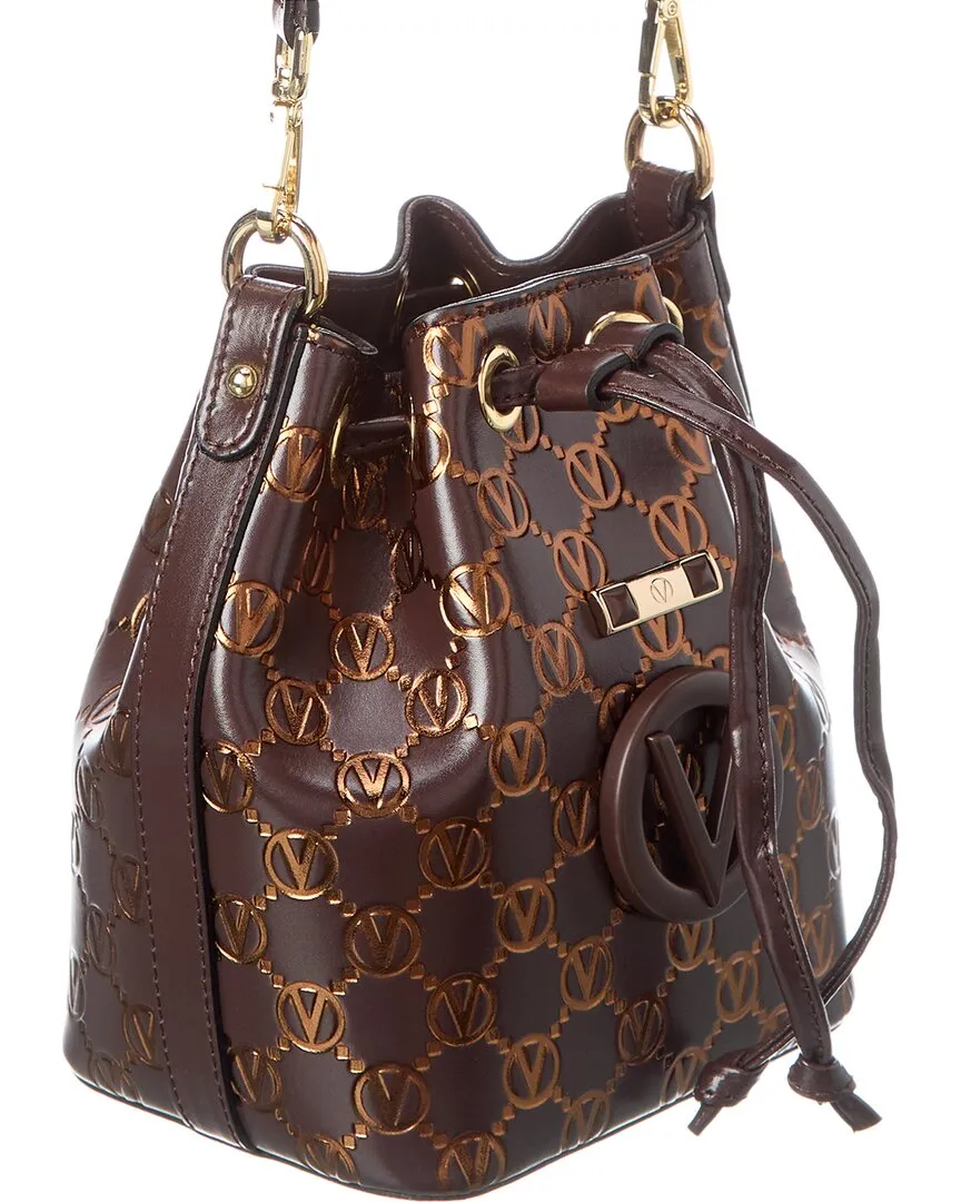 Valentino by Mario Valentino Jules Monogram Leather Bucket Bag