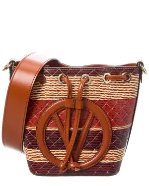 Valentino by Mario Valentino Jules Tresse Leather Bucket Bag stylish bucket bags