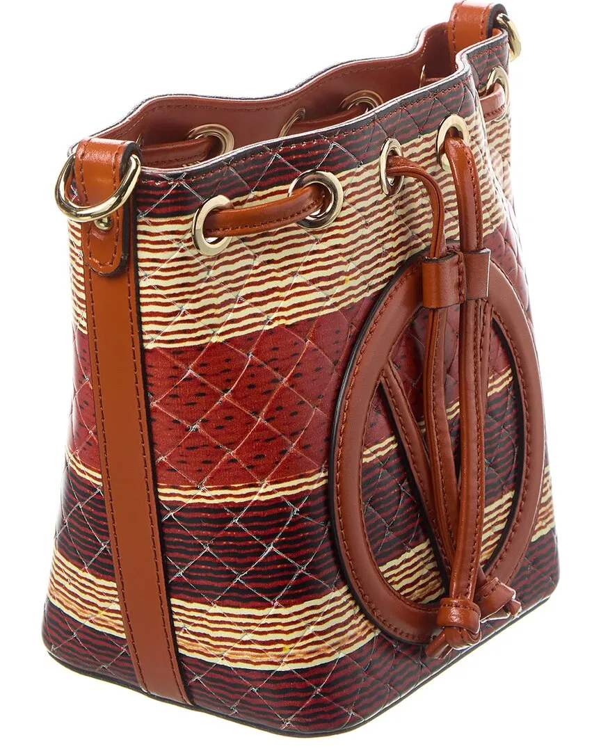 Valentino by Mario Valentino Jules Tresse Leather Bucket Bag