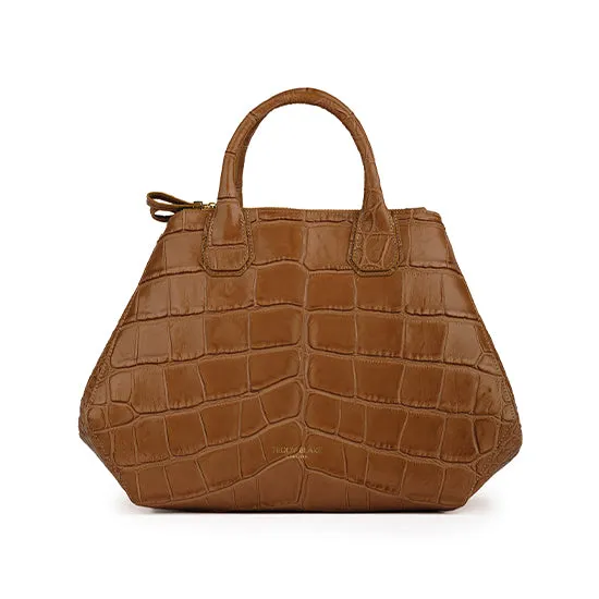 Vera Croco 14" - Camel Brown handle bags on sale
