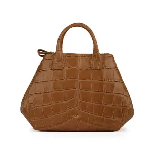 Vera Croco 14" - Camel Brown handle bags on sale