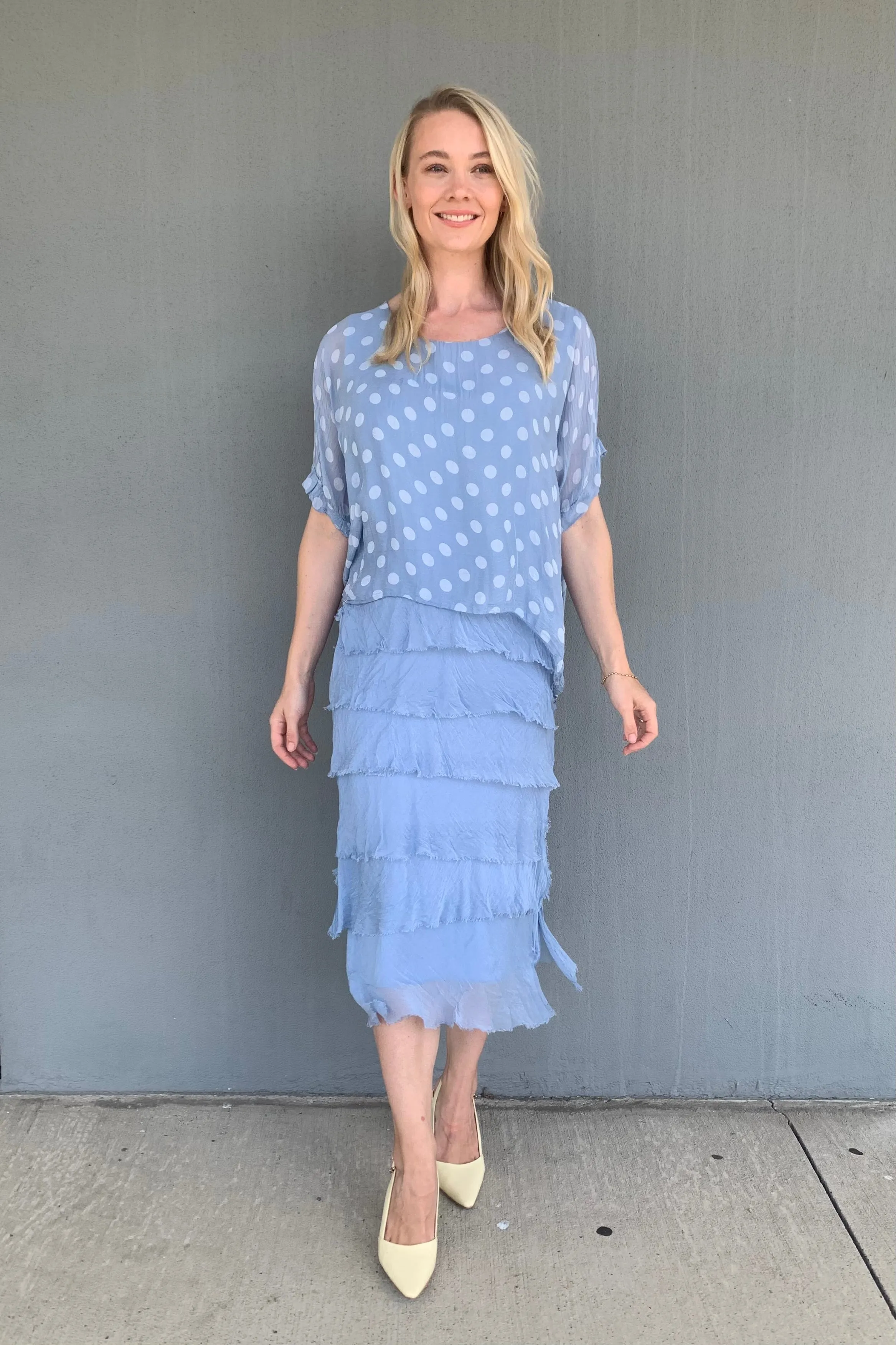 Vera May - 5061 Italian Silk Spot Dress