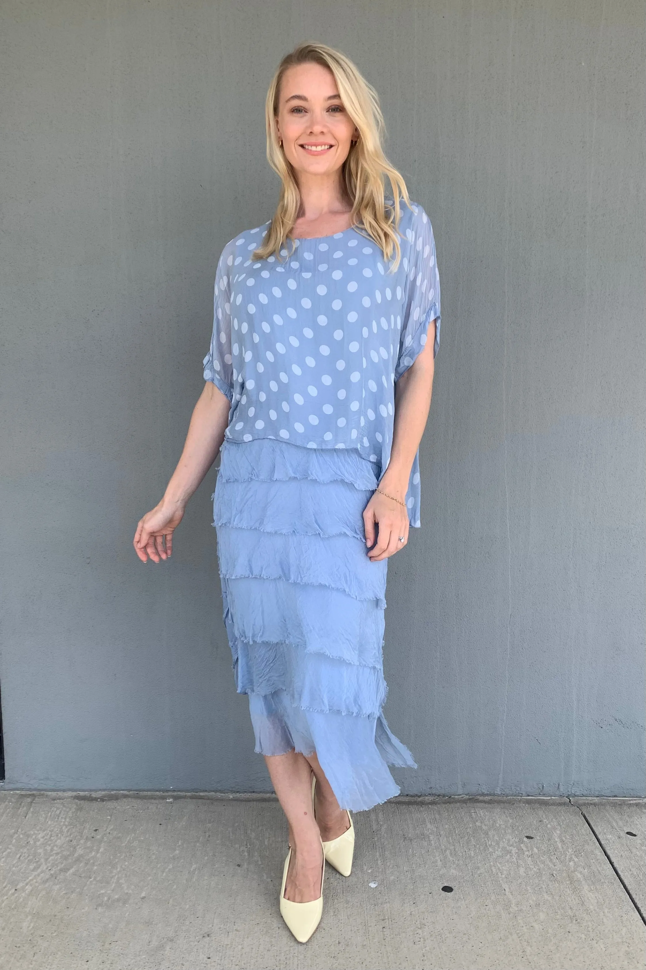 Vera May - 5061 Italian Silk Spot Dress