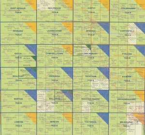Vicmap Avoca South 7523-1-S 1:25,000 Double Format camp map guide sale waterproof hiking map topographic camping map