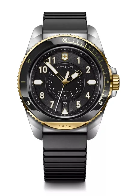 Victorinox Journey 1884 43mm Black Rubber Strap Black Dial Watch 242014 