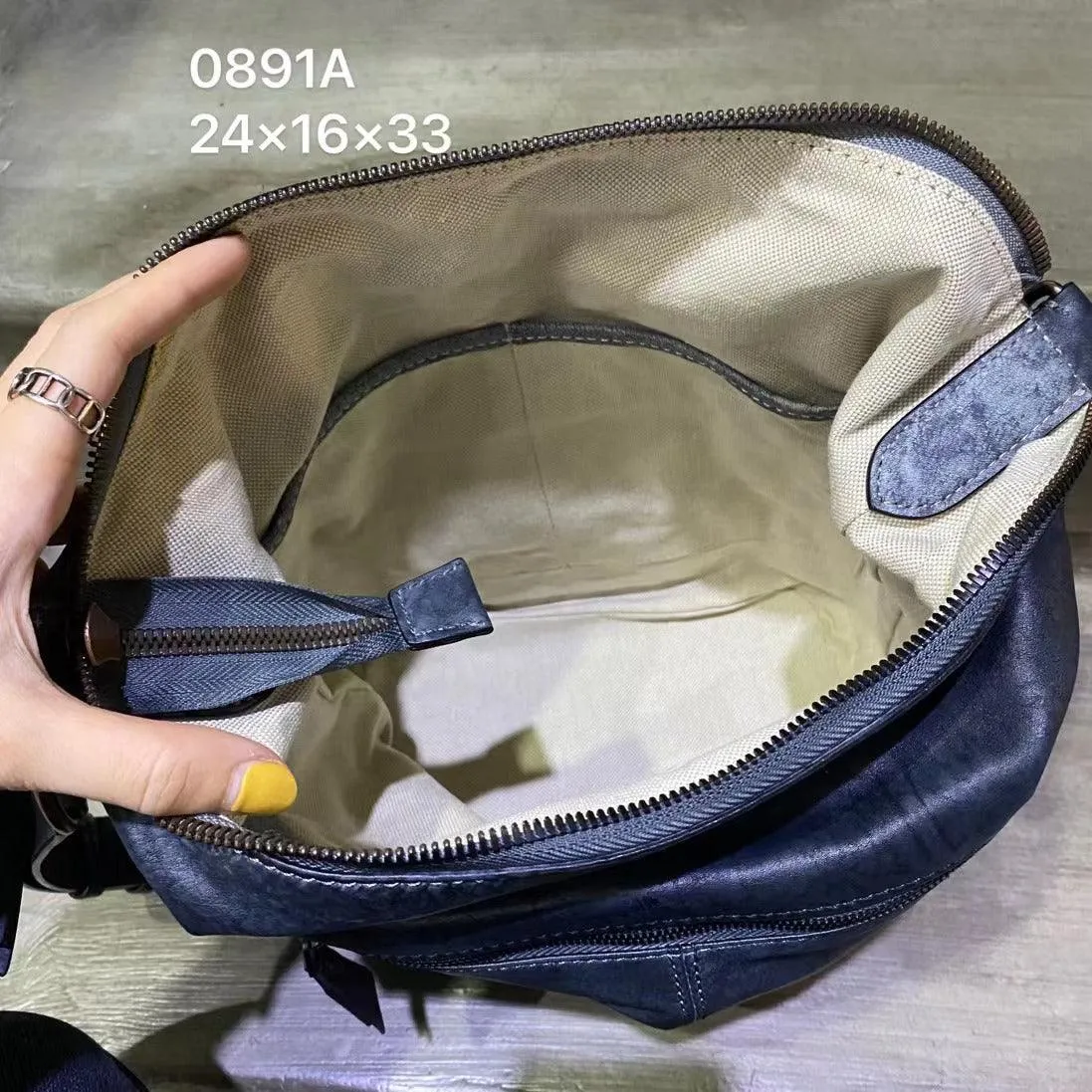 Vintage Full Grain Leather Hobo Shoulder Bag ?? Handcrafted Cowhide Leather Bucket Bag