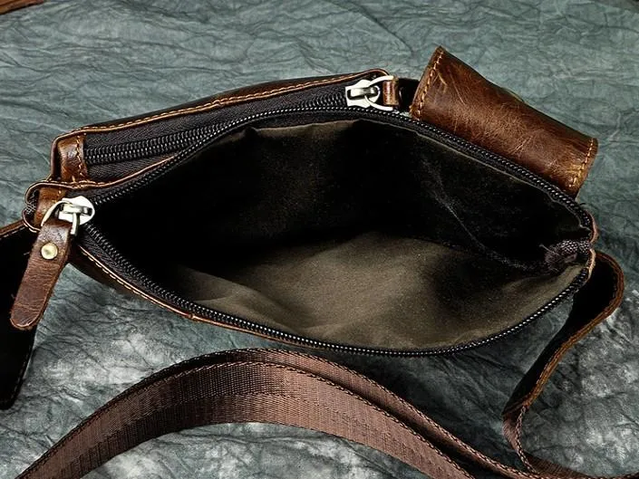 Vintage Leather Mens Fanny Pack Waist Pack Hip Pack Belt Bag for Men