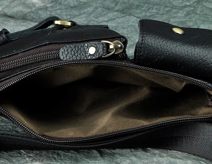 Vintage Leather Mens Fanny Pack Waist Pack Hip Pack Belt Bag for Men