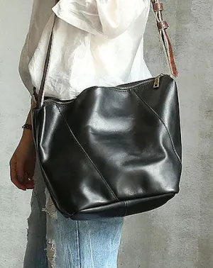 Vintage LEATHER WOMENs Bucket SHOULDER BAG Barrel Crossbody Purse FOR WOMEN cheap online