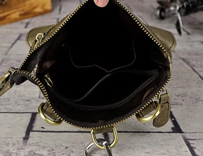Vintage Mens Leather Side Bag Belt Pouch Holster Belt Case Waist Pouch for Men