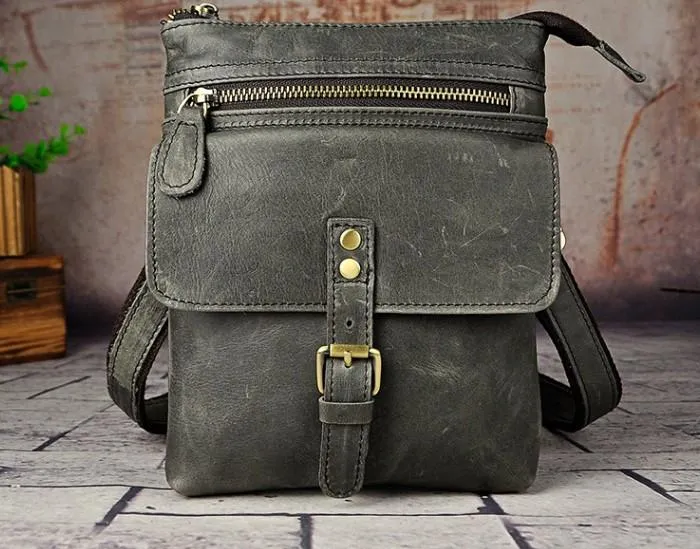 Vintage Mens Leather Side Bag Belt Pouch Holster Belt Case Waist Pouch for Men