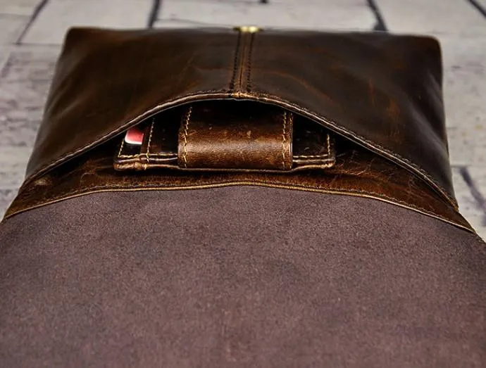 Vintage Mens Leather Side Bag Belt Pouch Holster Belt Case Waist Pouch for Men