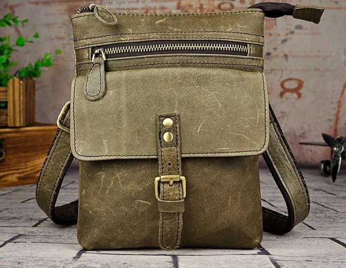 Vintage Mens Leather Side Bag Belt Pouch Holster Belt Case Waist Pouch for Men