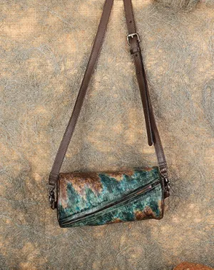 Vintage MIX Leather Womens Barrel Shoulder Bag Bucket Crossbody Purse for Women cheap online