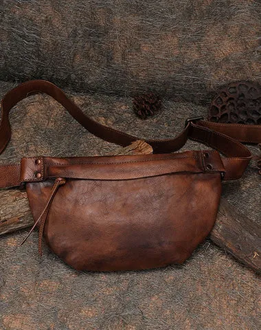 Vintage Women Leather Waist Bag Fanny Pack Handmade Hip Packs for Women