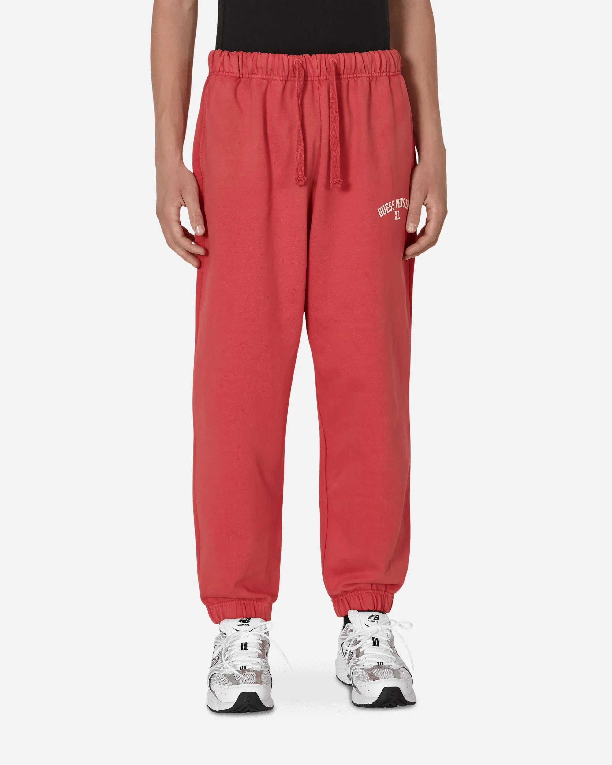 Washed Terry Sweatpants Red Men's sweatshirt