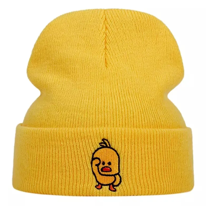 Watchful Chicken Cotton Beanie boater hat with bow in beach sunlight