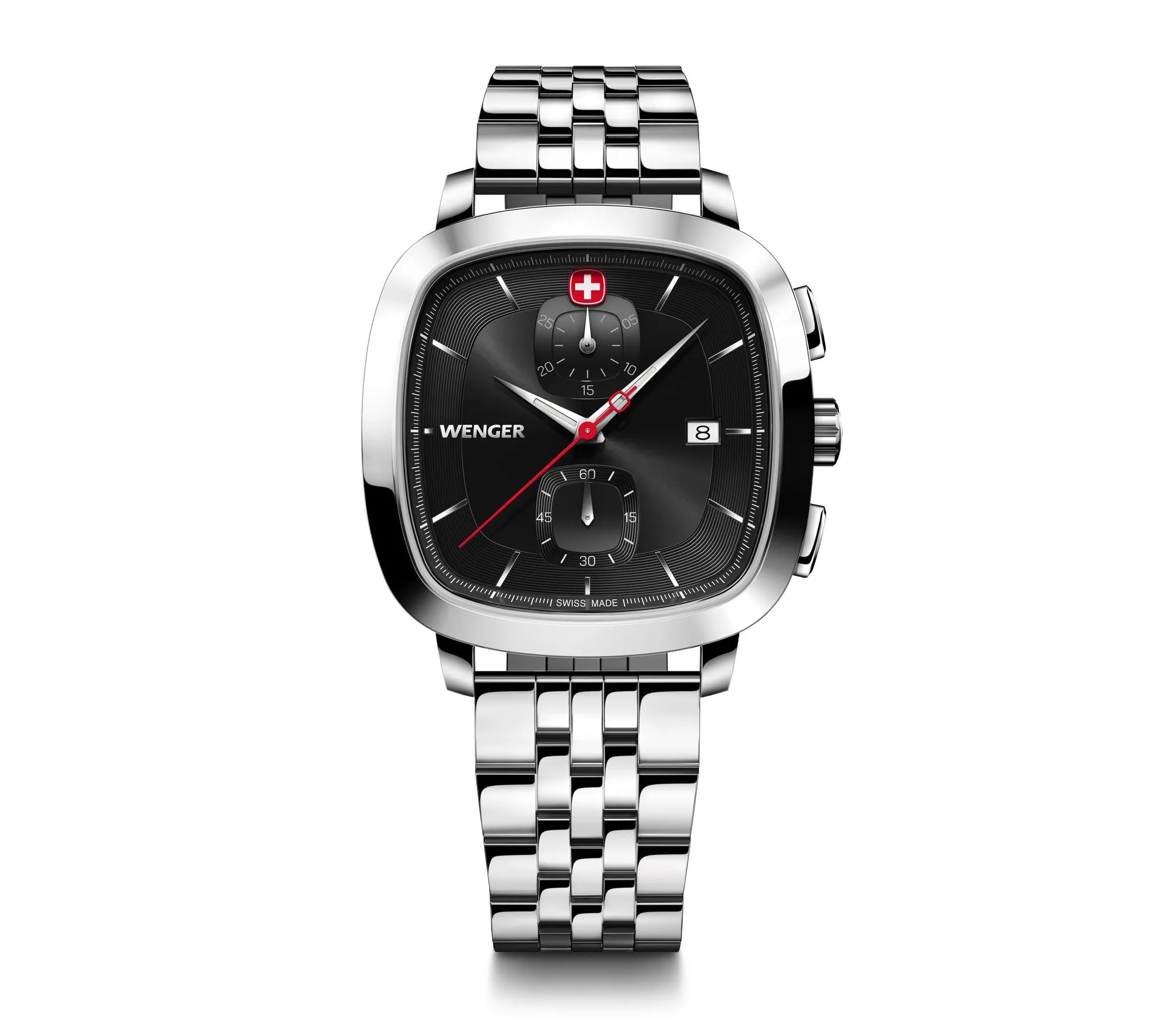 Wenger Vintage Classic Chrono 39.5mm Black Dial Stainless Steel Watch 01.1933.101 