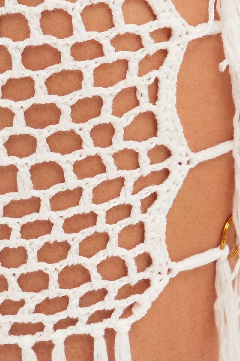 White Crochet Beach Skirt