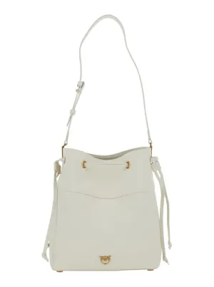 White Hammered Leather Bucket Bag stylish bucket bags
