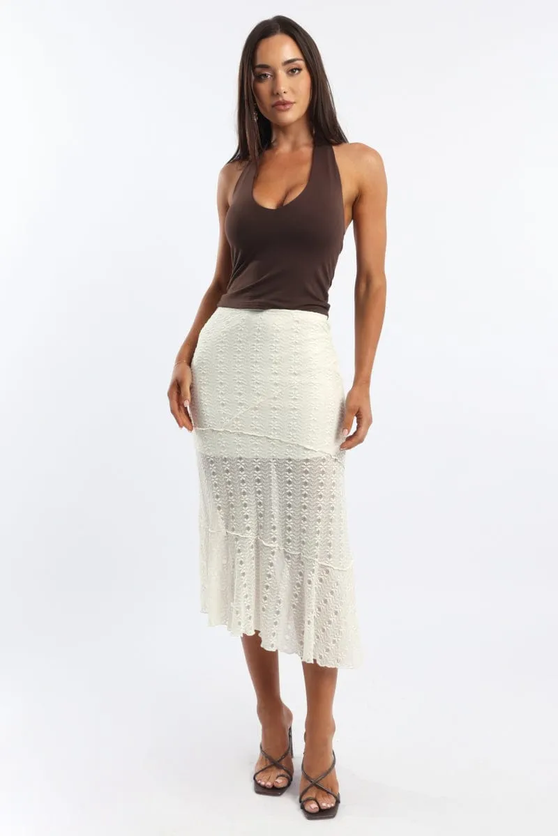 White Lace Midi Skirt,skirt,denim skirt,mini skirt,maxi skirt,jean skirt,skort,tennis skirt,pleated skirt,pencil skirt,bubble skirt,plisse skirt,fitted skirt,midi skirt,short skirt,short mini skirt,leather skirt,a line skirt